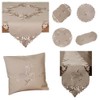Tablecloth Table Runner Doilies Cushion Cover Autumn Beige Brown Embroidered
