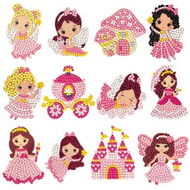 5D Diamond Painting Sticker Set for Children, DIY Cartoon Animal Painting Animals Diamond Sticker Kit [Diamond Pictures for Children] Diamond Painting Kits for Stickers Colour Girl Boy Birthday Gift