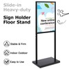 PUJIANG Sign Holder Floor Stand with Weighted Base, 19.6x27.5 Inch