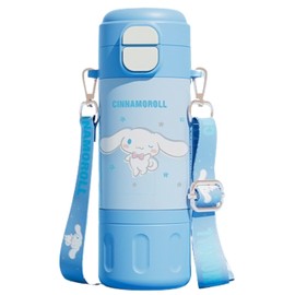Cinnamoroll Stainless Steel Insulated Water Bottle with Strap (Spout & Straw) 480ml - Blue
