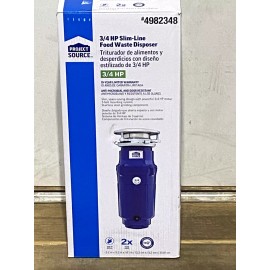 Project Source Corded 3/4-HP Continuous Feed Noise Insulation Garbage Disposal Slim Design