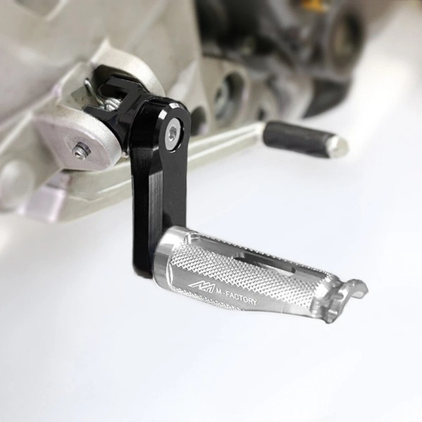 Unbranded SHINOBI Silver Front 40mm Extended Foot Pegs For ER-6N