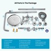 gotonovo Polished Chrome Exposed Pipe Bathroom Shower System Wall Mount
