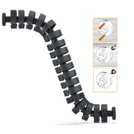 igus® Cable Management OCR Round Black 1,000 mm Flexible Cable Chain Cable Management for Desks Made in Germany Design Award-winning Cable Chain: Winner Reddot Design Award 2018