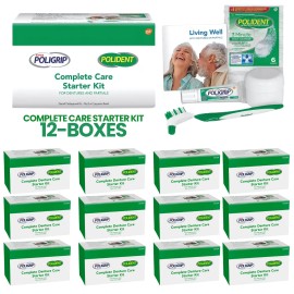 Polident 12-BOX Polident Complete Denture Care Starter Kit For Partial and Full Dentures