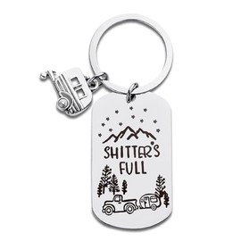 Funny Shitter's Full Keychain Gift for Men Women Best Gifts for New RV Motorhome Owners RV Camper Accessories for Women Men Friends Birthday Christmas Gifts for Wife Husband Movie Lovers Key Chain