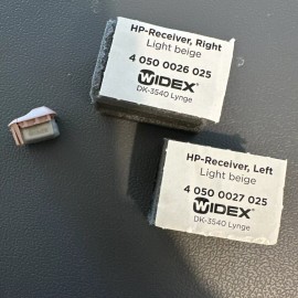 Widex NEW SET OF WIDEX HIGH POWER HEARING AID RECEIVERS FOR MOMENT - RIGHT AND LEFT