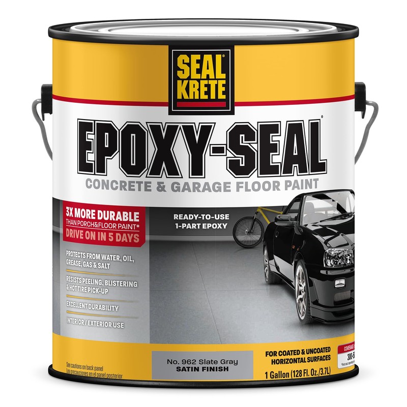 Rust-Oleum Seal-Krete Epoxy-Seal Concrete and Garage Metallic Slate Gray 1