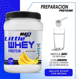 Suplemento Polvo Proteína Maxi L 1kg Pack 2 Pzs Platano