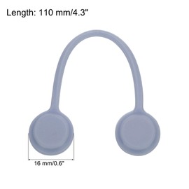 sourcing map Magnetic Cable Clips 4.3 Inch x 0.6 Inch Gray Magnetic Cord Organizer Cable Ties Reusable Twist Ties for Home, Kitchen, Office, 10 Pcs