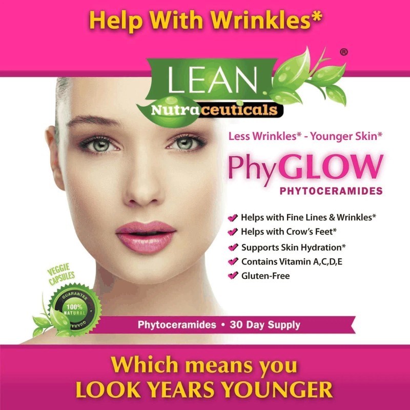 Lean Nutraceuticals Phytoceramides 350mg Ceramide Skin Care Hydration Moisture Restoring