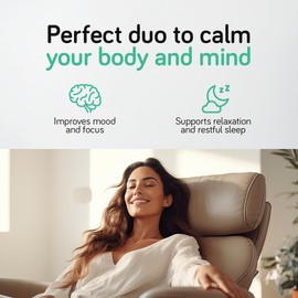 L Theanine with Lemon Balm (Lemon Balm) 500 mg - 120 Capsules - for Relaxation, Sleep and Cognitive Functions - 4 Month Supply - Vegan, No Fillers or Binders - Ambervit