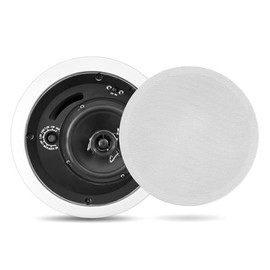 Pyle Home PDPC8T In-Ceiling Enclosed Speaker System with Transformer, White, 8.0''