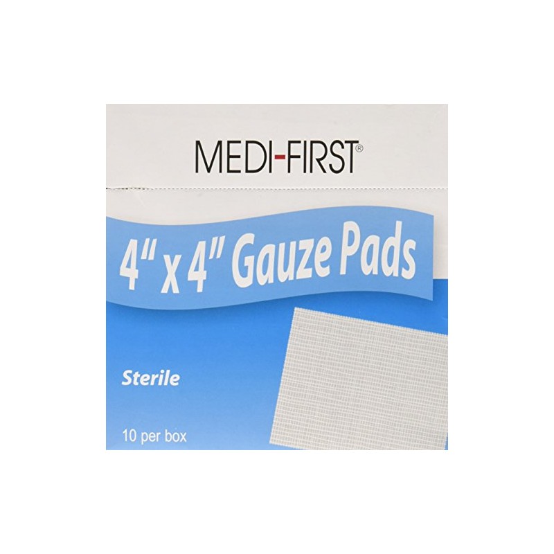 Medique Products 62012 Sterile Gauze Pads, 4-Inch By 4-Inch, 10