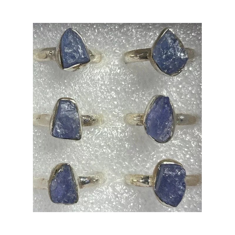 Natural Creations Sterling silver ring size 7 Tanzanite Raw