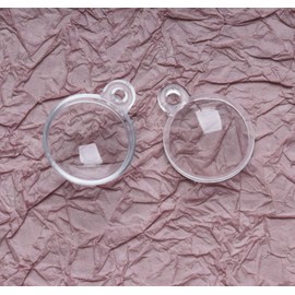 Ruwado 25 Pcs Fillable Ornaments Balls 2 CM Clear Small Cute Hanging Balls for Christmas Tree Micro Landscape Wedding Birthday Crafting Gift Decoration (2 cm)