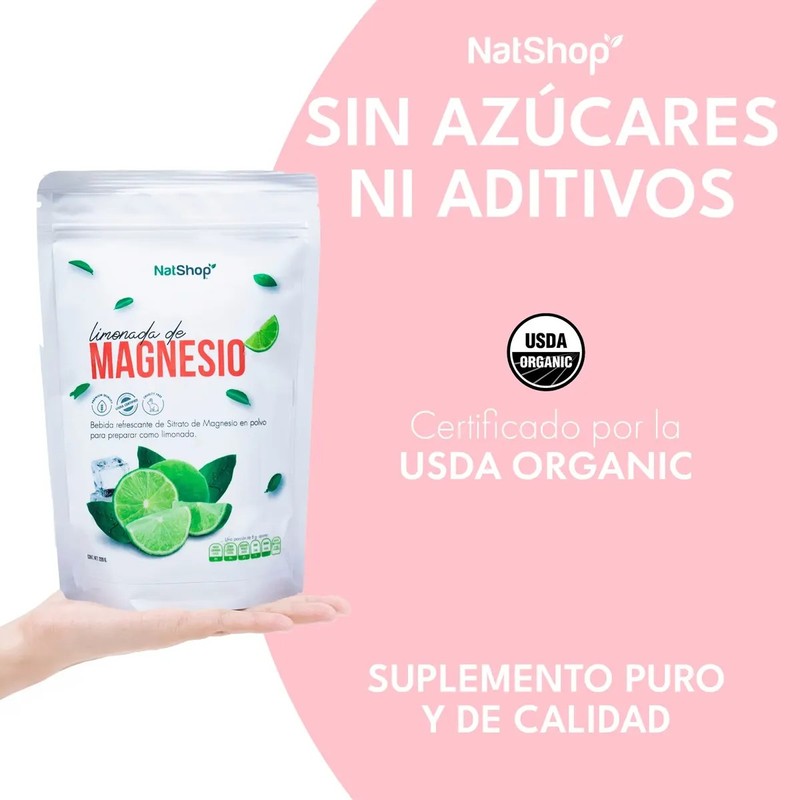Citrato De Magnesio En Limonada 100 Natural -200 G Natshop