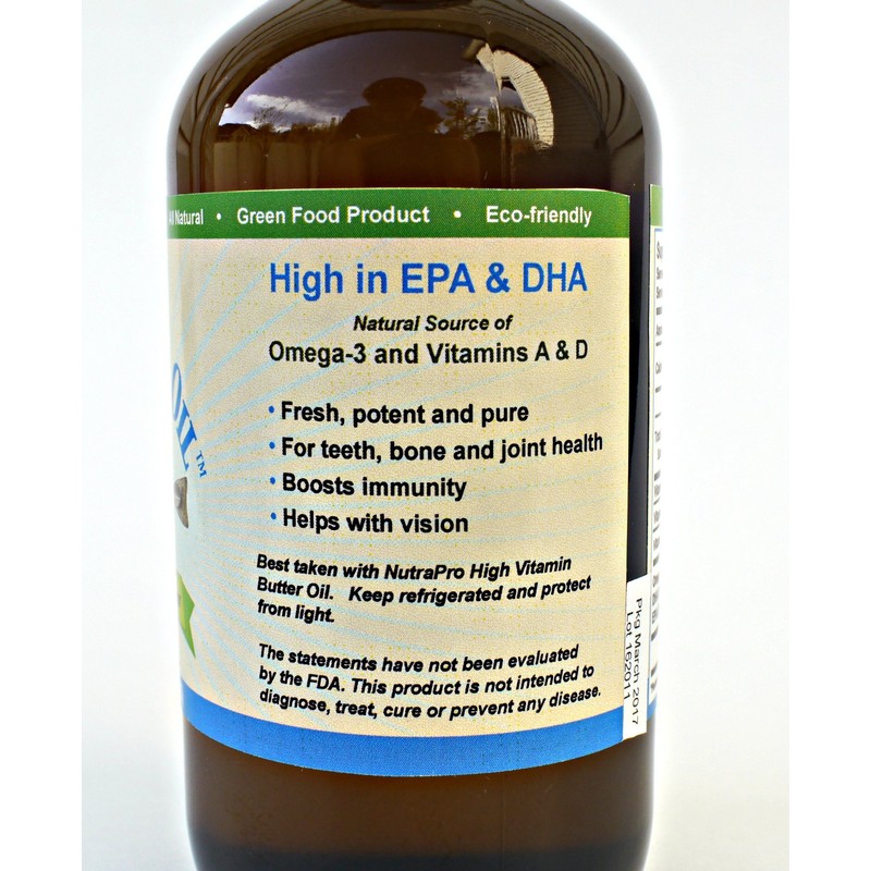 Virgin Cod Liver Oil - 8 Fl oz Natural, Sustainably
