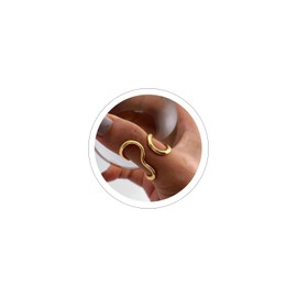 ONBRIG Chunky Gold Rings for Women Non Tarnish Adjustable Thumb Ring for Women Stainless Steel Dainty Gold Rings Trendy Unique Fashion Chunky Gold Jewelry (1 - gold)