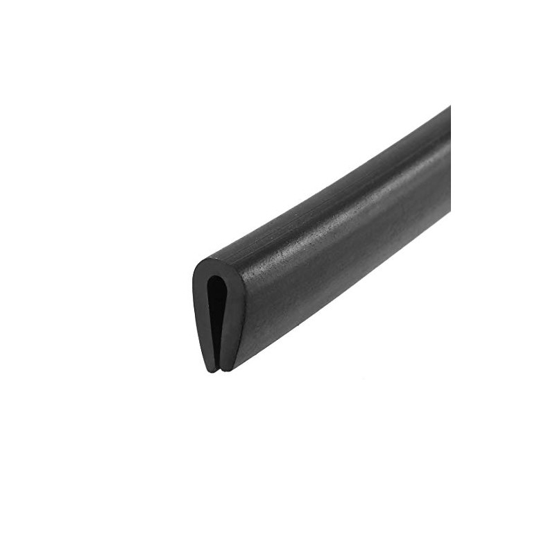 sourcing map Edge Trim U Seal Black Rubber Plastic U