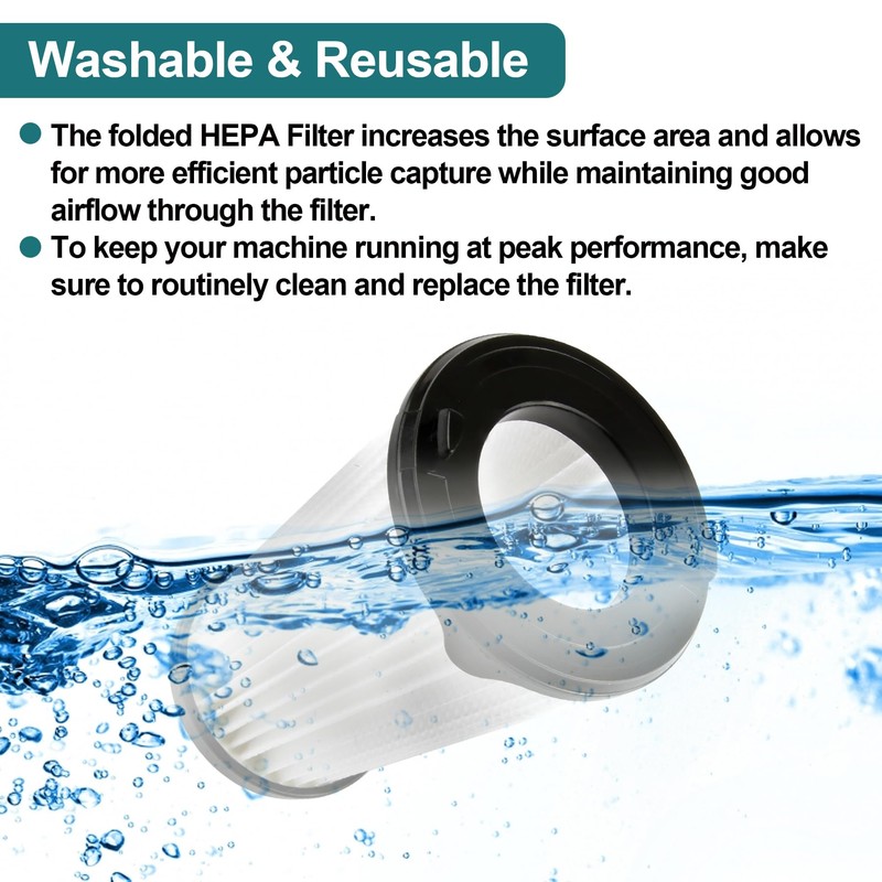 6-Pack HEPA Filters,VAF-1 Vacuum Filters Replacement for Electrolux Ergorapido Stick