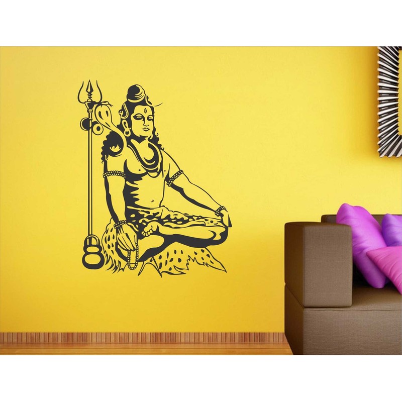 Wall Sticker Mahadev Spiritual Wall Decal and Sticker Size(59 75)