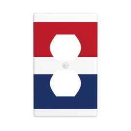 Duplex Socket Decorative Wall Plate Electrical Receptacle Light Switch Cover Art Faceplate Switchplate for Home Decor 4.5 X 2.76 in Dutch Flag Prints