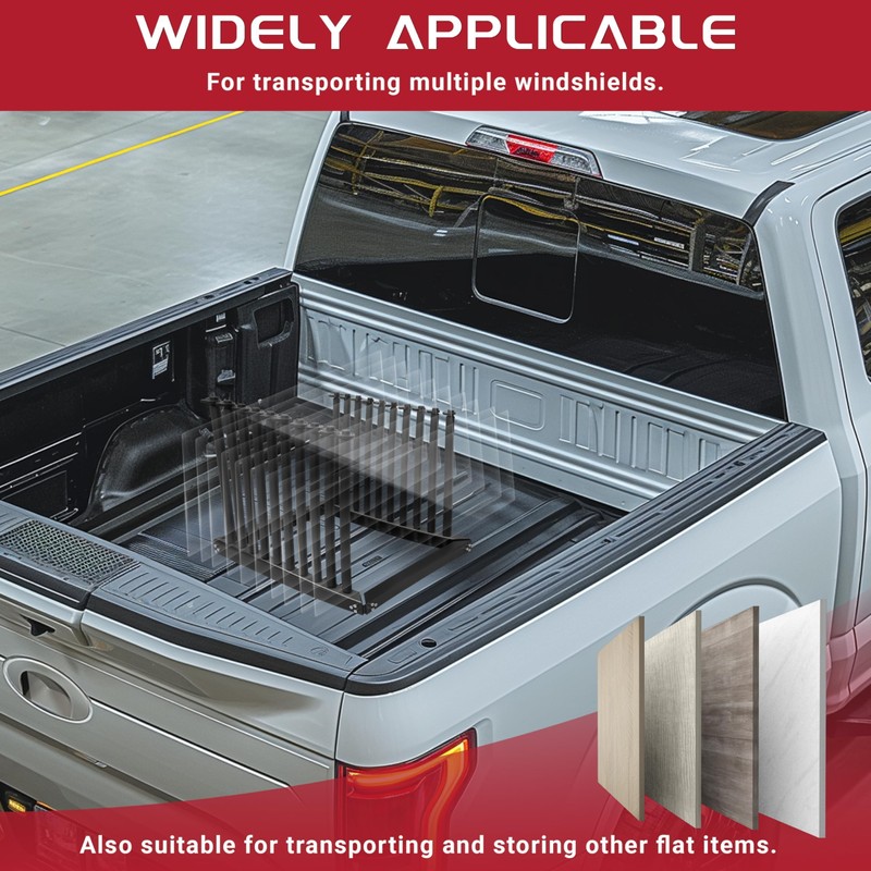 HECASA 9-Lite Windshield Rack Truck Bed Windshield Protection-Mobile 9 Slot