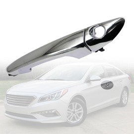 Priprilod Front Left Side Outer Exterior Chrome Door Handle Compatible with Hyundai Sonata 2015 2016 2017 2018 2019 Driver Side Outer Outside Handle 82651C1110 82652C1010 15759578