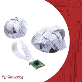 AZDelivery Camera Kit for Raspberry Pi with 15 cm Flex Cable, 50 cm Flex Cable and 200 cm Flex Cable