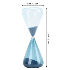 Mumusuki Hourglass Clock Blue Sand Timer, Innovative Cone Shape Unique Sand Clock Timer Glass Birthday Gift Office Kitchen Decor Table Ornament(M)