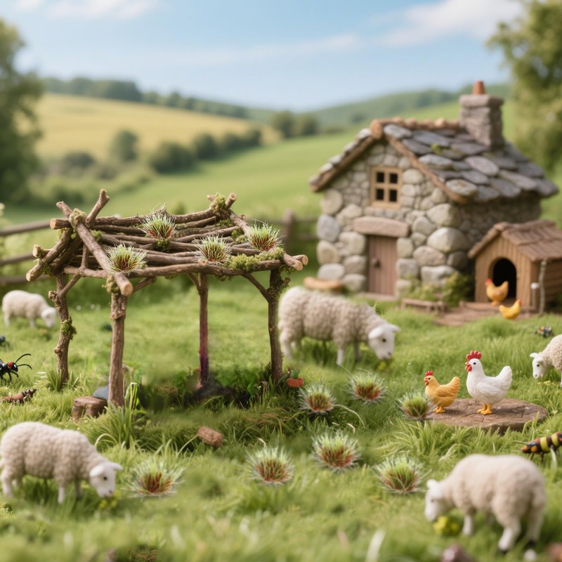 KALIONE 208 PCS Static Grass Tuft Model - 2 Style