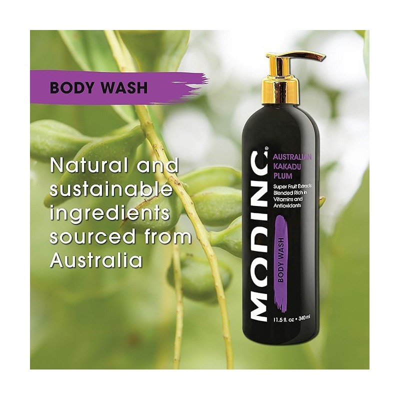 MODINC Australian Kakaduplum Body Wash, Super Fruit Extract Blend, Vitamins
