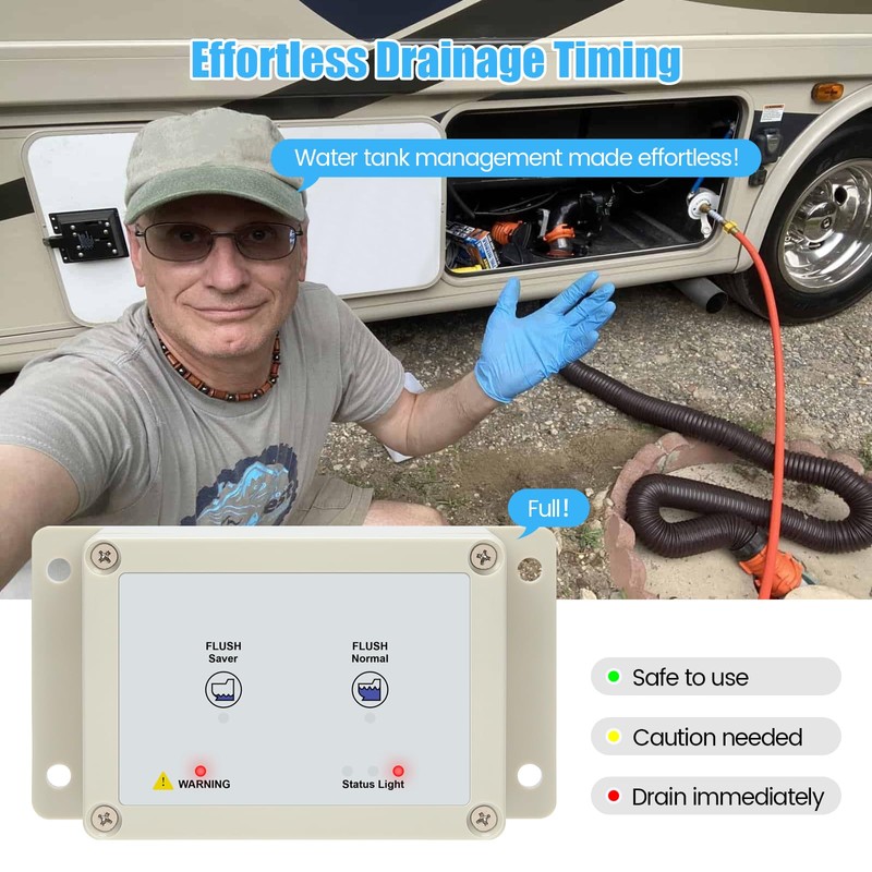 36387 RV Toilet Switch Panel, Wall Switch with Dual Flush