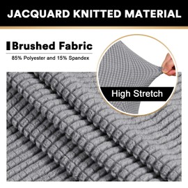 PrinceDeco Couch Covers for 3 Cushion Couch Sofa Pet Friendly Extra Large Couch Cover for Oversized Sofa Washable Furniture Protector Fitted Sofa Slipcovers Stay in Place(XL Sofa, Dove)