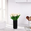Black Ceramic Vase for Flowers, Modern Black Vase for Home