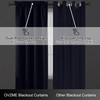 OVZME Navy Blue Blackout Curtains for Bedroom 63 Inch Length