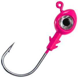 Dr.Fish 10 Pack Fishing Eyes Jigs 3D Eyes Trout Heads Bass Hook Saltwater Swimbait Jig Heads Freshwater Walleye Striper Walleye Striper 3/16oz Pink