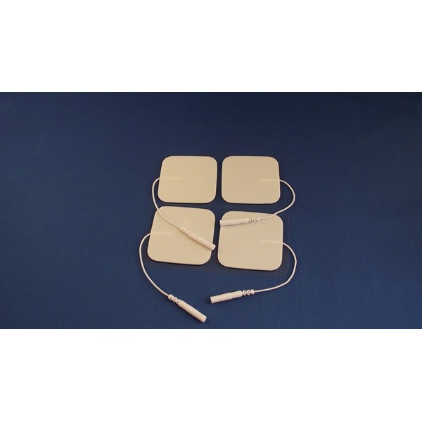 Electrode Pads-4 Pads "2X2" Reusable,Self Stick Electrodes White Cloth Low