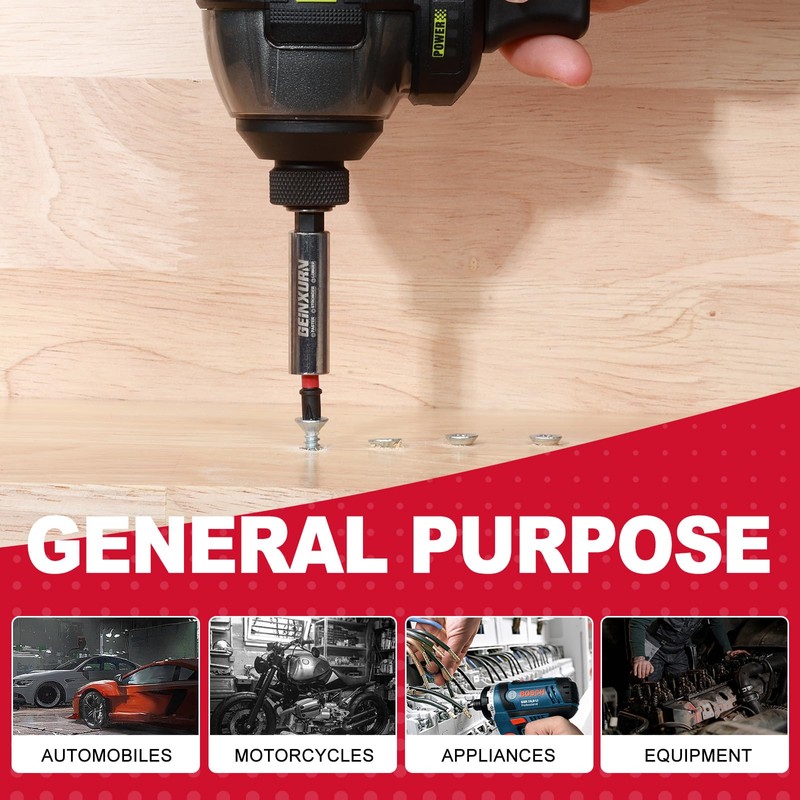 Geinxurn 12Pc 2.5 Inches Screwdriver Bit Holders, Cr-V Extension Socket