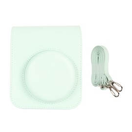 Camera Case PU Leather Protective Camera Cover Bag with Adjustable Shoulder Strap for Fuji Instax Mini 12 Green