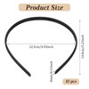 HJZHII 10 Pcs Plastic Headband, Black Non-Slip Headbands for Women