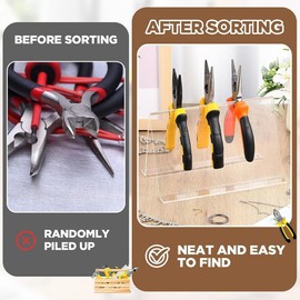 Wisyurt 1PCS Jewelry Pliers Holder Rack 8 X 5 X 4 Inch Acrylic Mini Wire Pliers Organizer Jewelry Tool Rack for Work Bench