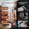 COSTWAY Electric Wine Bottle Opener Set, 6-in-1 Rechargeable Corkscrew Opener