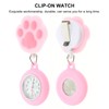 iplusmile Nurse Watch Retractable,Clip-on Hanging Pocket Watch, Cat Paw Shaped,