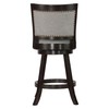 Cortesi Home Ferne Solid Wood Swivel Counter Stool, 24" Gray