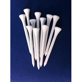 JL Golf 100 White wooden tees 69 / 70mm long (2 3/4") *NEW*