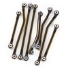 JGGZONE 8PCS TRX4M Brass High Clearance Chassis Links Set Black
