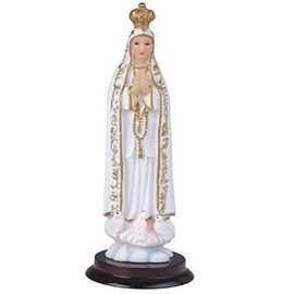 ICE ARMOR 5" H Our Lady of Fatima Statue Our Lady of The Holy Rosary of Fatima Holy Figurine Religious Decoration Office Desk/Home/Living Room/Table Decor, Perfect House Warming Gifts for New Home
