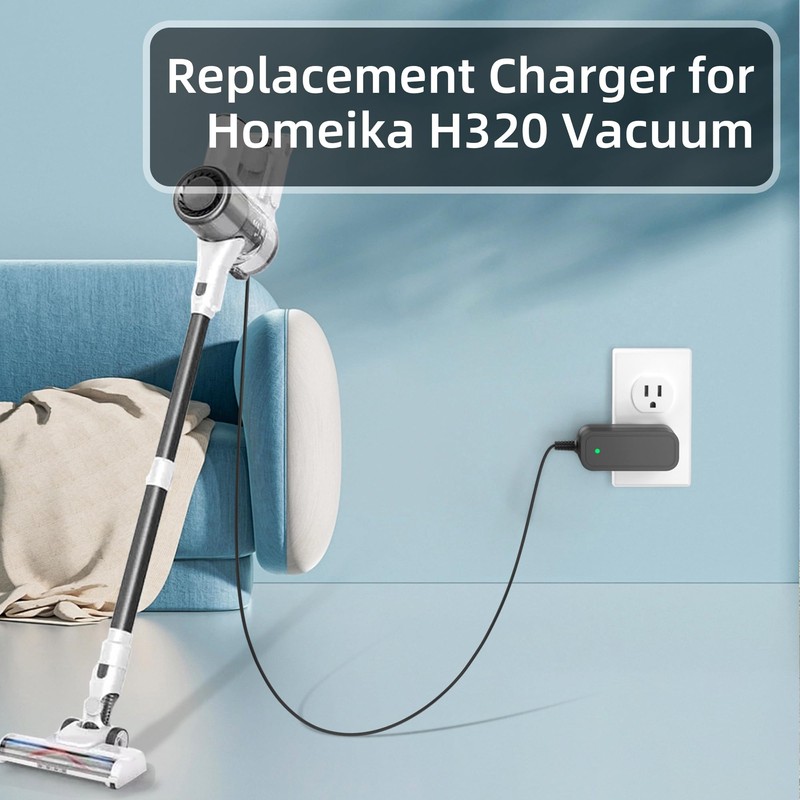 Charger for Homeika Cordless Vacuum Cleaner H320 Power Cord Replacement